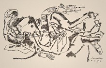 Untitled (Reclining woman with parrot)